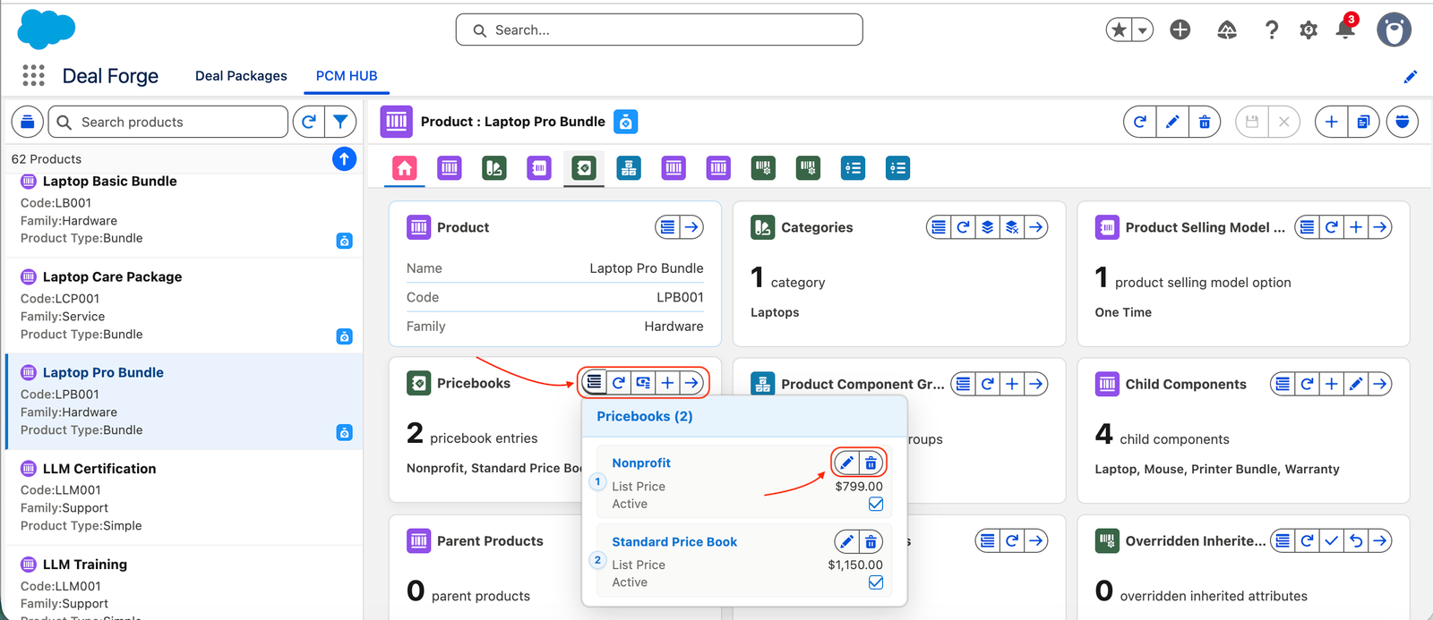 A relationship tab showing its title-bar actions and a row&rsquo;s action menu.