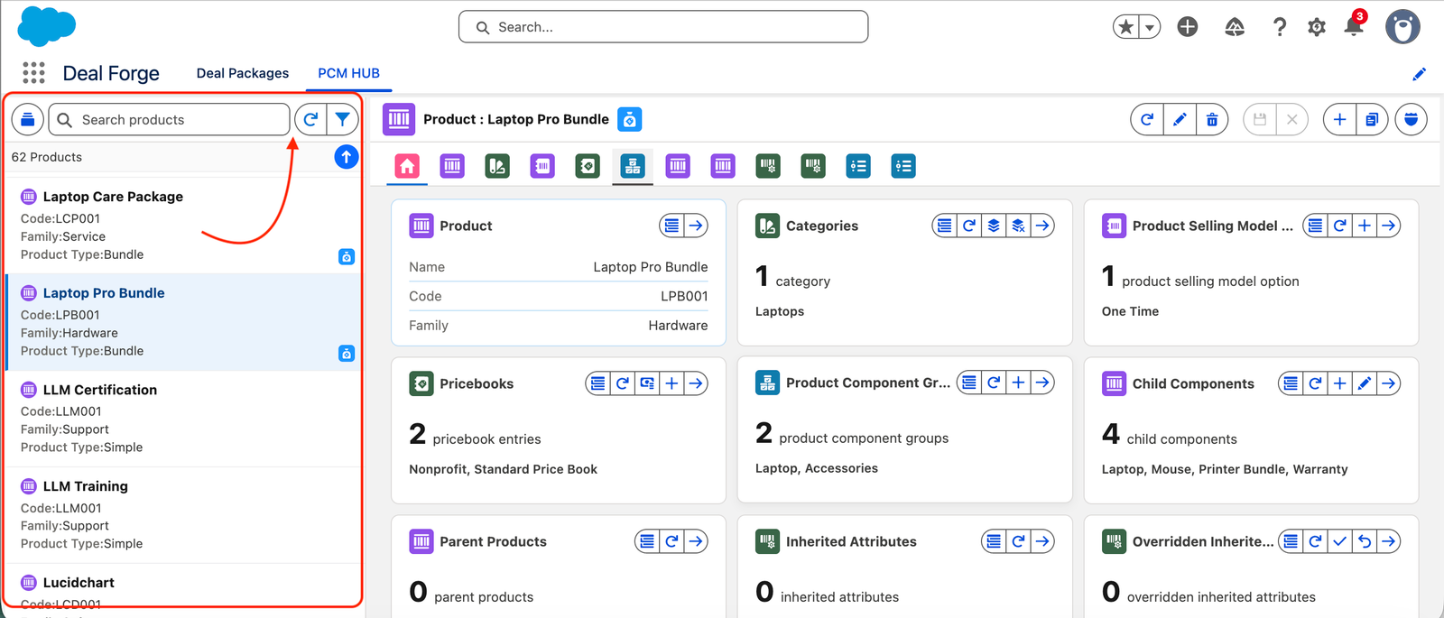 Left nav toolbar with search, sort, filter, and refresh controls.